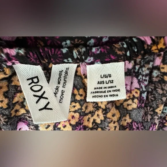 Roxy Sweetest Shores Puff Sleeve Women’s Dress Size L - Picture 6 of 7